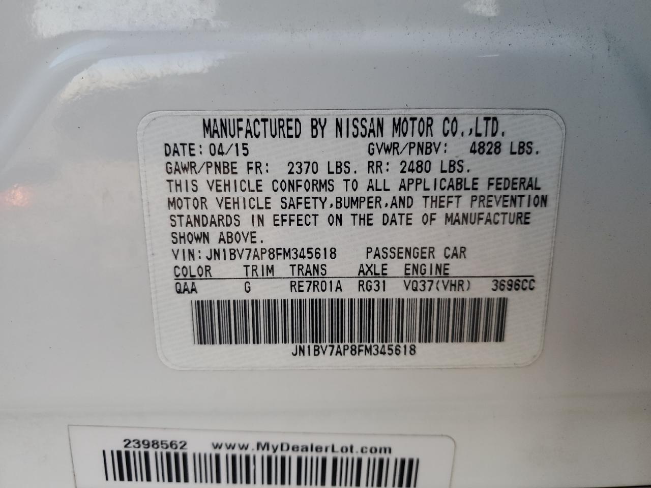 INFINITI Q50 Base Image 9