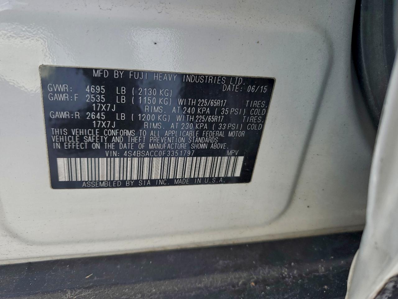 Subaru Outback 2.5i Premium Image 4